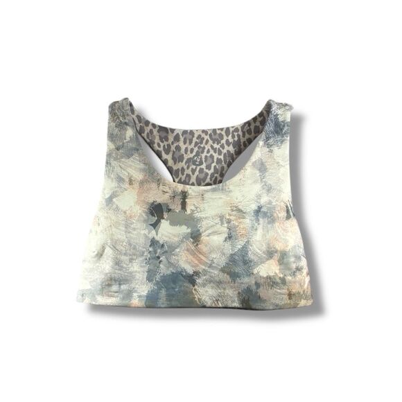 Johnny Was Calme NWT Endurance Reversible Sports Bra in Tan Size L